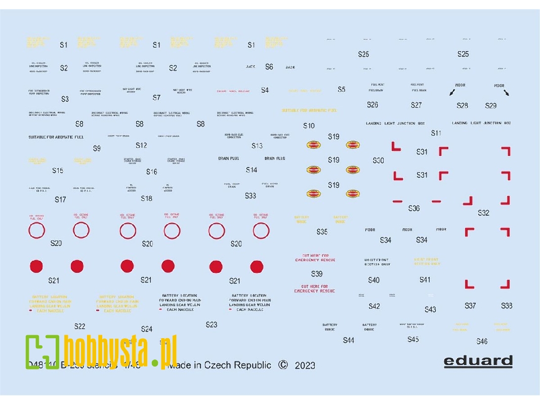 B-25J stencils 1/48 - HONG KONG MODELS - zdjęcie 1