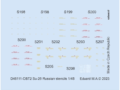 Su-25 Russian stencils 1/48 - ZVEZDA - zdjęcie 2