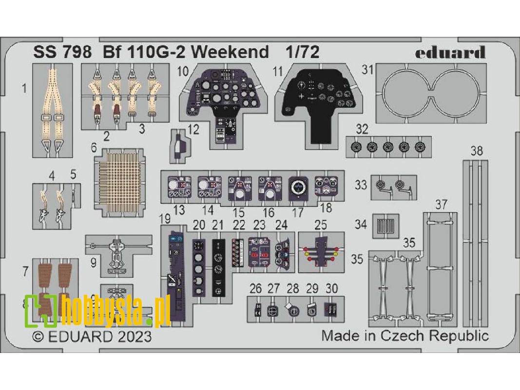 Bf 110G-2 Weekend 1/72 - EDUARD - zdjęcie 1 Bf 110G-2 Weekend 1/72 - EDUARD - zdjęcie 1