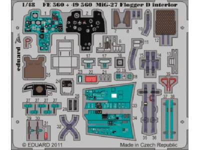  MiG-27 Flogger D interior S. A. 1/48 - Italeri - blaszki - zdjęcie 1