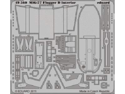  MiG-27 Flogger D interior S. A. 1/48 - Italeri - blaszki - zdjęcie 1