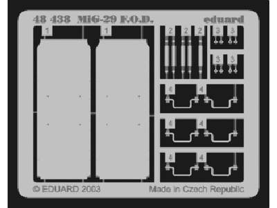  MiG-29 F. O.D.  1/48 - Academy Minicraft - blaszki - zdjęcie 1