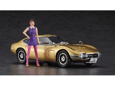 52333 Toyota 2000gt Gold W/60's Girl's Figure - zdjęcie 2