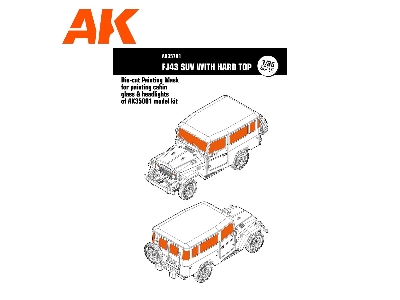 Die-cut Painting Mask For Painting Cabin Glass & Headlights Of Ak35001 Model Kit - zdjęcie 1