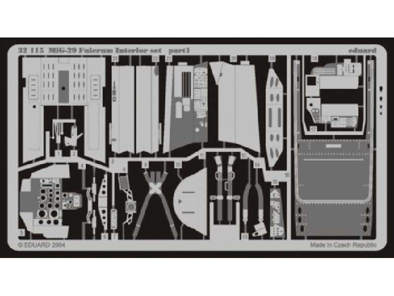 MiG-29 Fulcrum interior 1/32 - Revell - blaszki - zdjęcie 1 MiG-29 Fulcrum interior 1/32 - Revell - blaszki - zdjęcie 1
