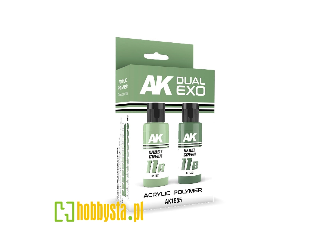 Ak 1555 11a Ghost Green & 11b Rebel Green - Dual Exo Set 11 - zdjęcie 1 Ak 1555 11a Ghost Green & 11b Rebel Green - Dual Exo Set 11 - zdjęcie 1