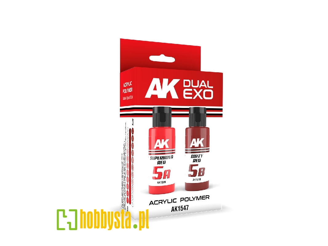 Ak 1547 5a Supernova Red & 5b Dirty Red - Dual Exo Set 5 - zdjęcie 1 Ak 1547 5a Supernova Red & 5b Dirty Red - Dual Exo Set 5 - zdjęcie 1