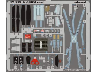  MiG-29 Fulcrum K-36DM seat 1/32 - Trumpeter - blaszki - zdjęcie 1