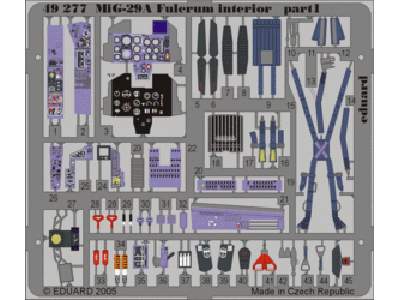  MiG-29A Fulcrum interior 1/48 - Academy Minicraft - blaszki - zdjęcie 1