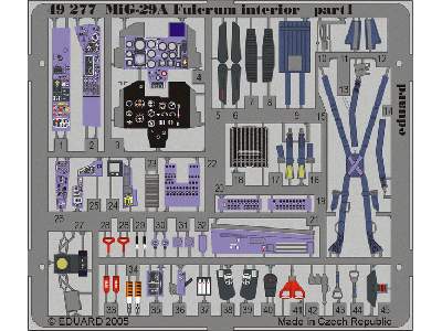  MiG-29A Fulcrum interior 1/48 - Academy Minicraft - blaszki - zdjęcie 2