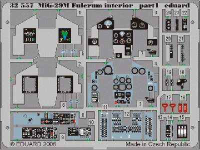  MiG-29M Fulcrum interior 1/32 - Trumpeter - blaszki - zdjęcie 2