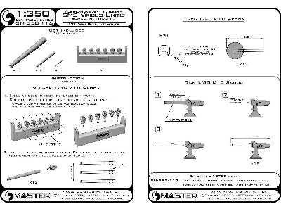 Sms Viribus Unitis - Lufy Uzbrojenia 305mm (12 Szt.), 150mm (12 Szt.), 70mm (18 Szt.) - Z żywicznym Elementem Do Osadzenia Luf  