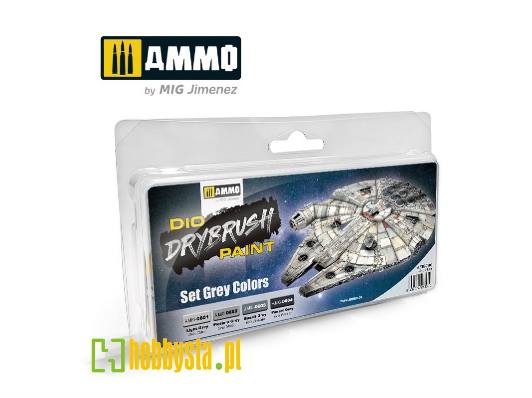 A.Mig 7300 Drybrush Set Grey Colors - zdjęcie 1 A.Mig 7300 Drybrush Set Grey Colors - zdjęcie 1