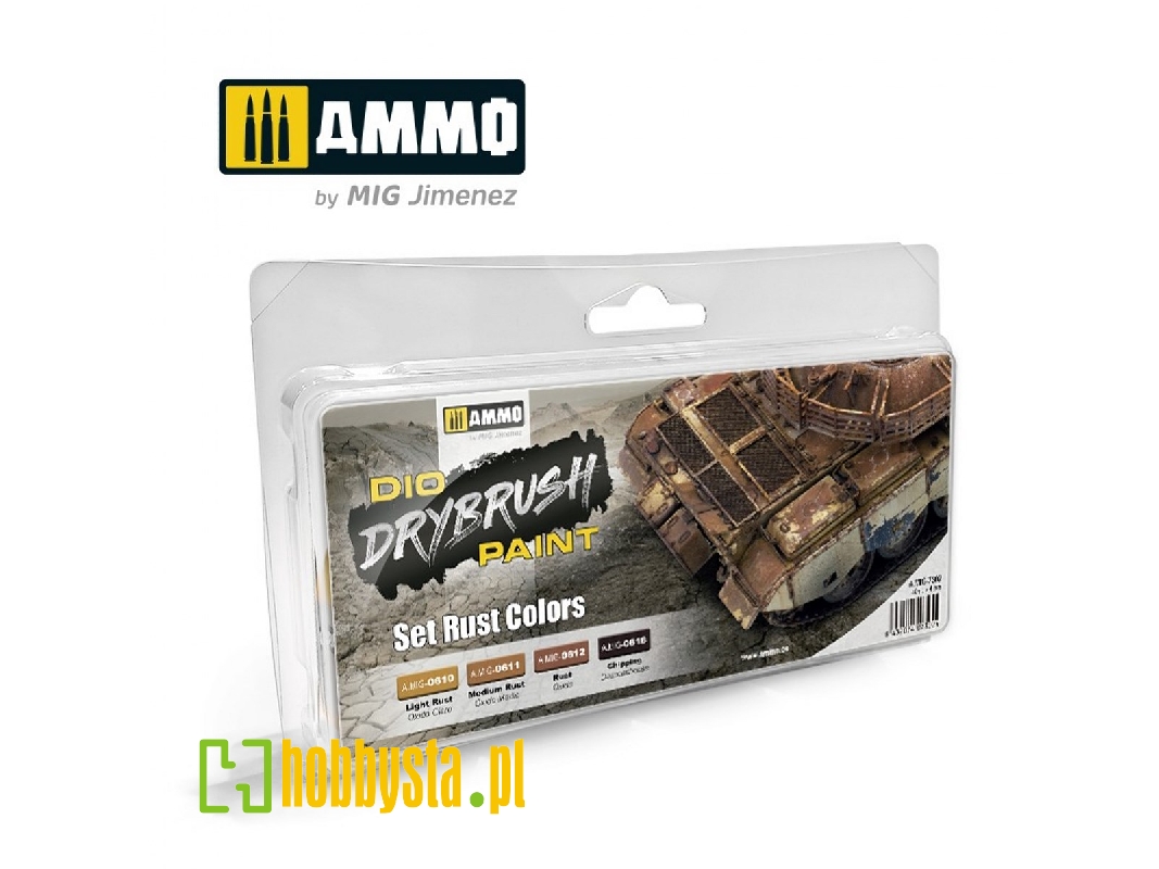 A.Mig 7302 Drybrush Set Rust Colors - zdjęcie 1 A.Mig 7302 Drybrush Set Rust Colors - zdjęcie 1