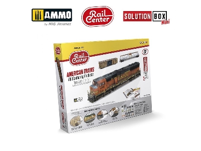 A.Mig R-1201 Ammo Rail Center Solution Box Mini 02 - American Trains. All Weathering Products - zdjęcie 1
