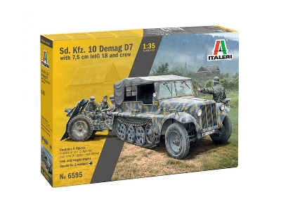 Sd. Kfz. 10 Demag D7 z działem piechoty 7,5 cm leIG 18 i obsługą - zdjęcie 2