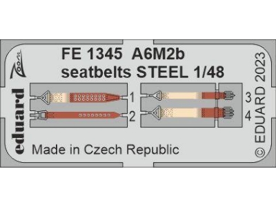 A6M2b seatbelts STEEL 1/48 - ACADEMY - zdjęcie 1