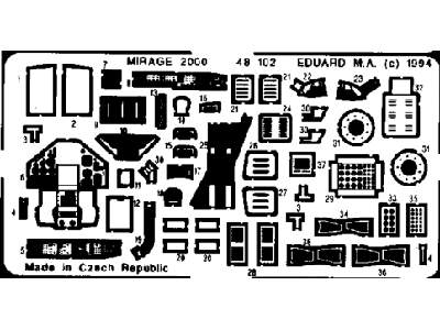  Mirage 2000 1/48 - Heller - blaszki - zdjęcie 1