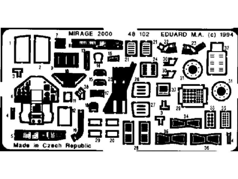  Mirage 2000 1/48 - Heller - blaszki - zdjęcie 1