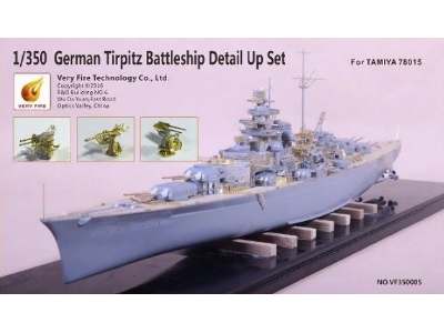 German Tirpitz Battleship Detail Up Set (Tamiya 78015) - zdjęcie 1