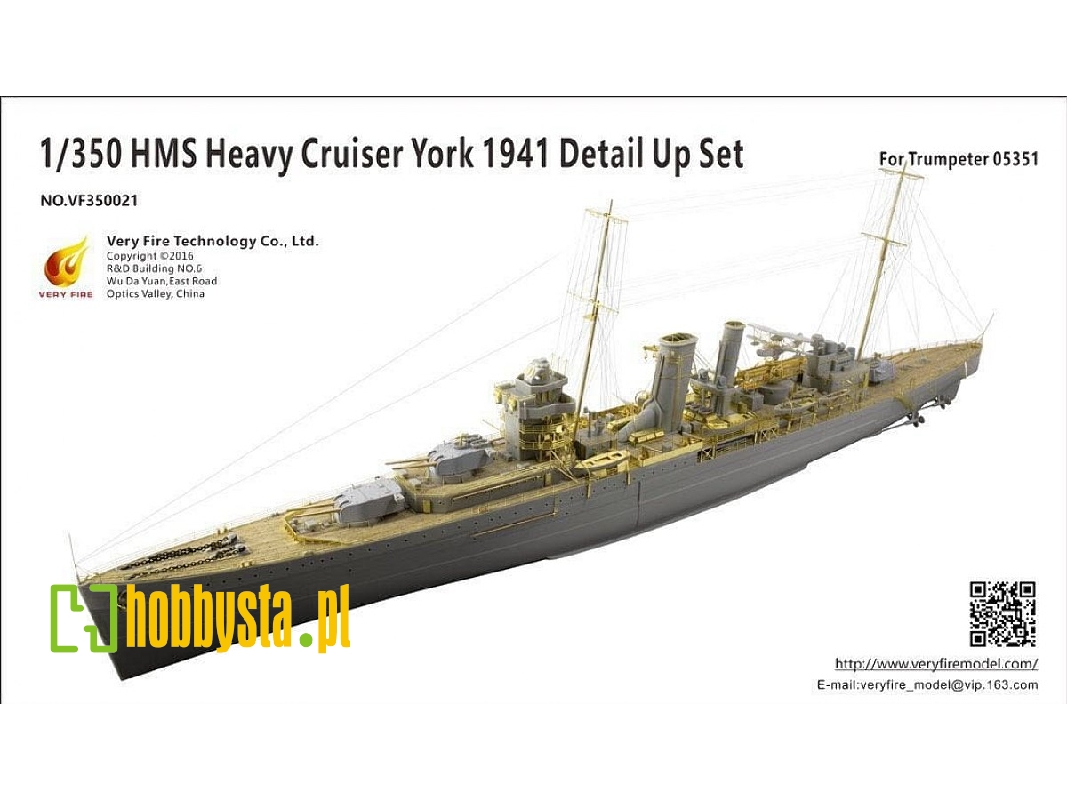 Hms Heavy Cruiser York 1941 Detail Up Set (Trumpeter 05351) - zdjęcie 1 Hms Heavy Cruiser York 1941 Detail Up Set (Trumpeter 05351) - zdjęcie 1