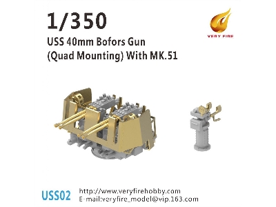 Uss 40mm Bofors Gun (Quard Mounting) With Mk.51(6 Sets) - zdjęcie 1