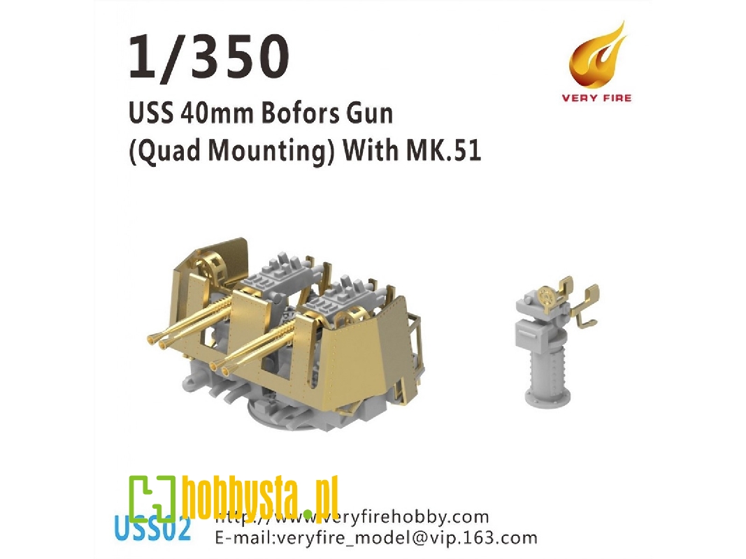 Uss 40mm Bofors Gun (Quard Mounting) With Mk.51(6 Sets) - zdjęcie 1 Uss 40mm Bofors Gun (Quard Mounting) With Mk.51(6 Sets) - zdjęcie 1