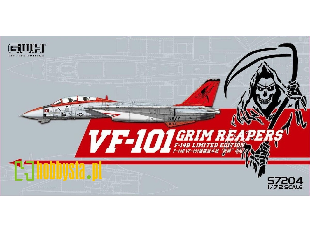 Vf-101 Grim Reapers F-14b Limited Edition - zdjęcie 1 Vf-101 Grim Reapers F-14b Limited Edition - zdjęcie 1