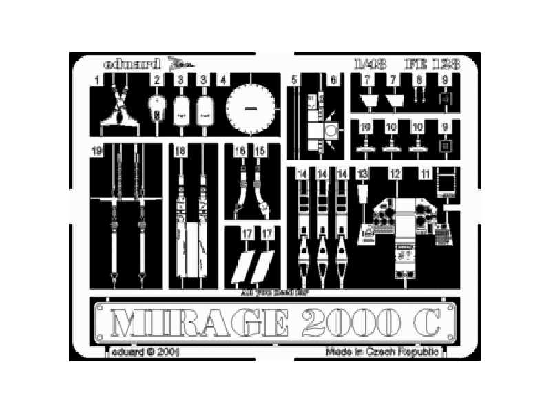 Mirage 2000C 1/48 - Revell - blaszki - zdjęcie 1 Mirage 2000C 1/48 - Revell - blaszki - zdjęcie 1