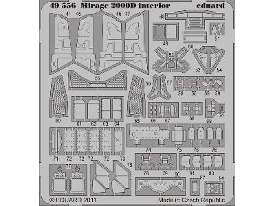  Mirage 2000D interior S. A. 1/48 - Kinetic - blaszki - zdjęcie 3