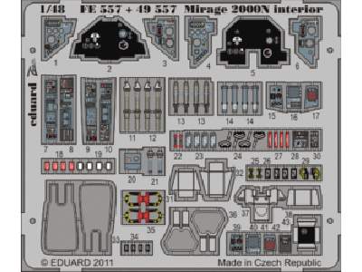  Mirage 2000N interior S. A. 1/48 - Kinetic - blaszki - zdjęcie 1