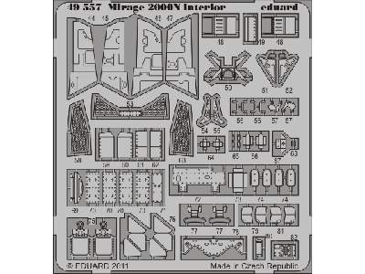  Mirage 2000N interior S. A. 1/48 - Kinetic - blaszki - zdjęcie 3