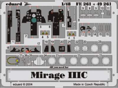  Mirage IIIC 1/48 - Eduard - blaszki - zdjęcie 1