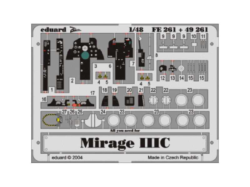  Mirage IIIC 1/48 - Eduard - blaszki - zdjęcie 1