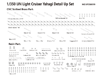 Ijn Light Cruiser Yahagi Detail Up Set (For Hasegawa) - zdjęcie 3