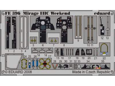  Mirage IIIC Weekend 1/48 - Eduard - blaszki - zdjęcie 1