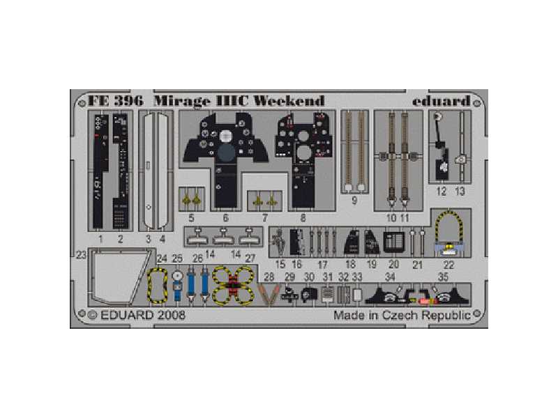  Mirage IIIC Weekend 1/48 - Eduard - blaszki - zdjęcie 1