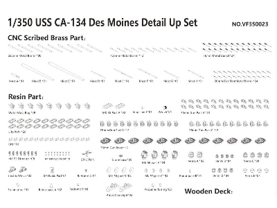 Uss Ca-134 Des Moines Detail Up Set (For Very Fire) - zdjęcie 3