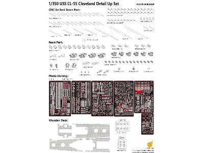 Uss Cl-55 Cleveland Detail Up Set (Adapted To Vf350920) - zdjęcie 2