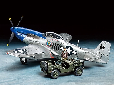 North American P-51d Mustang & 1/4-ton 4x4 Light Vehicle Set - zdjęcie 2