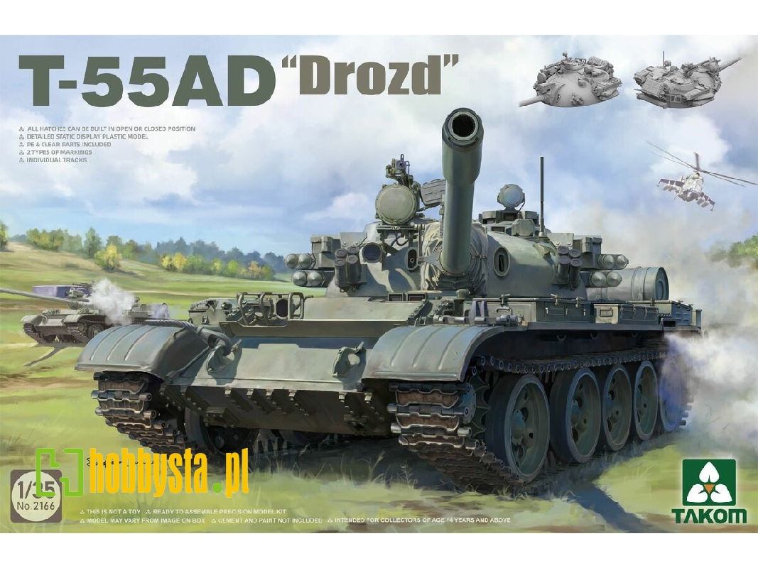 Czołg rosyjski T-55AD z systemem Drozd - zdjęcie 1 Czołg rosyjski T-55AD z systemem Drozd - zdjęcie 1