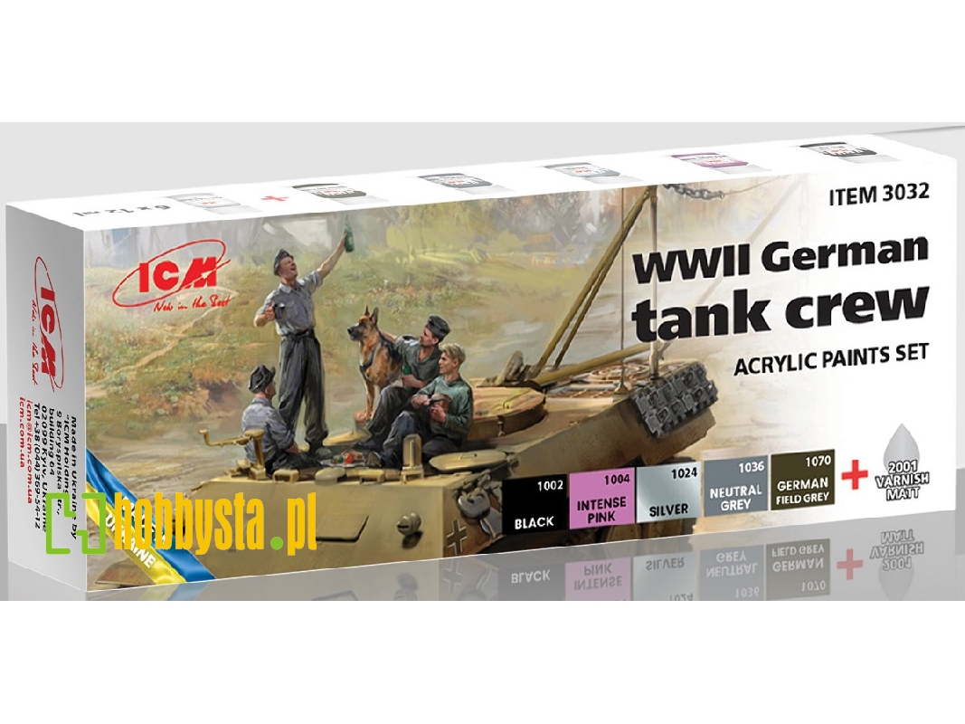 Acrylic Paint Set For WWII German Tank Crew - zdjęcie 1 Acrylic Paint Set For WWII German Tank Crew - zdjęcie 1