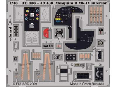  Mosquito B Mk. IV interior S. A. 1/48 - Revell - blaszki - zdjęcie 1