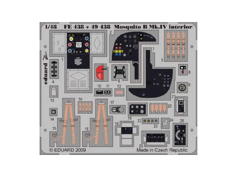  Mosquito B Mk. IV interior S. A. 1/48 - Revell - blaszki - zdjęcie 1