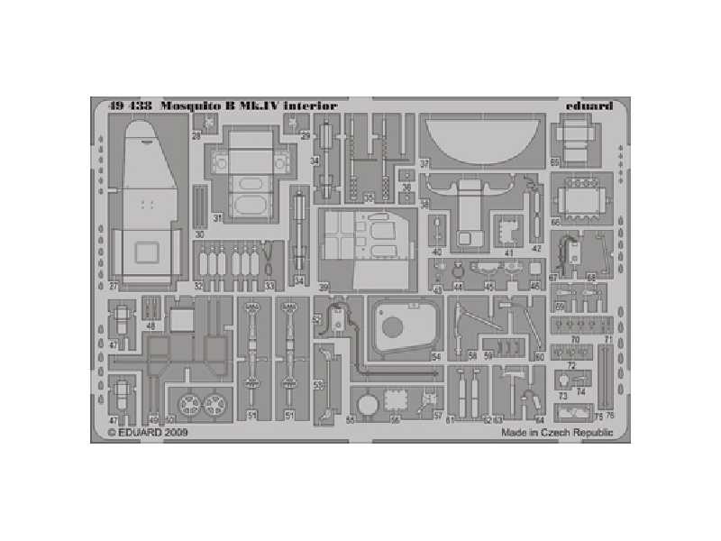  Mosquito B Mk. IV interior S. A. 1/48 - Revell - blaszki - zdjęcie 1