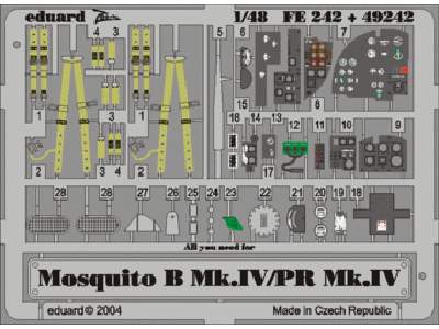  Mosquito B. Mk. IV/ PR Mk. IV 1/48 - Tamiya - blaszki - zdjęcie 1