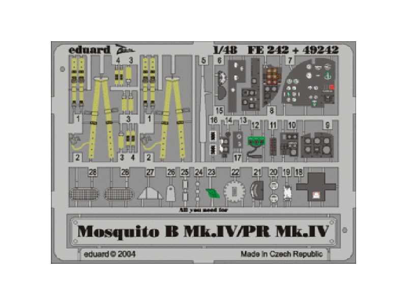  Mosquito B. Mk. IV/ PR Mk. IV 1/48 - Tamiya - blaszki - zdjęcie 1