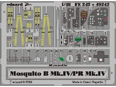  Mosquito B. Mk. IV/ PR Mk. IV 1/48 - Tamiya - blaszki - zdjęcie 2