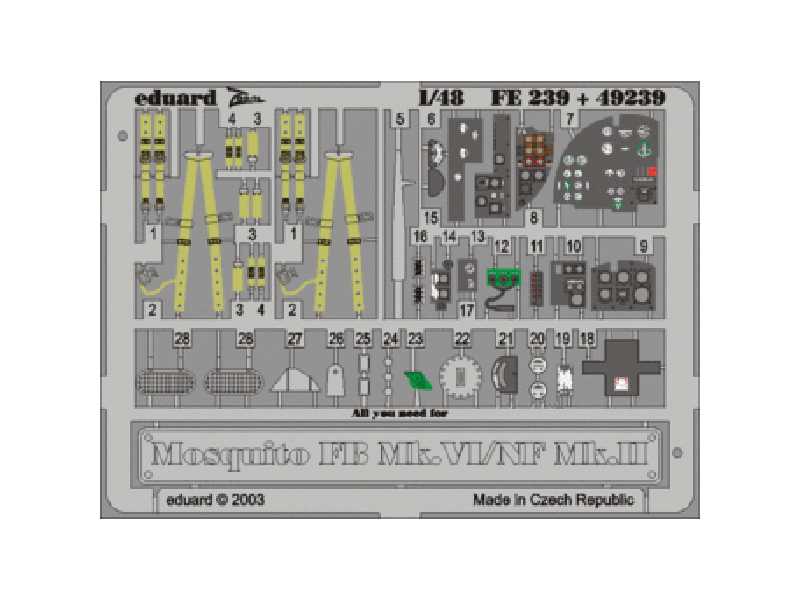 Mosquito FB Mk. VI/ NF Mk. II 1/48 - Tamiya - blaszki - zdjęcie 1 Mosquito FB Mk. VI/ NF Mk. II 1/48 - Tamiya - blaszki - zdjęcie 1