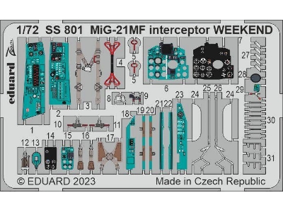 MiG-21MF interceptor WEEKEND 1/72 - EDUARD - zdjęcie 1